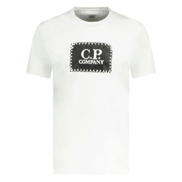 CP Company Stitch Print T-Shirt White - chancefashionco