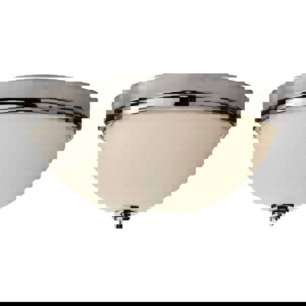 IP44 2 Bulb Flush Light Low Ceiling Polished Chrome LED E27 60W Bulb Loops