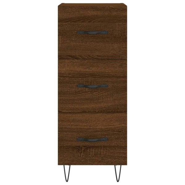 Berkfield Sideboard Brown Oak 34.5x34x90 cm Engineered Wood