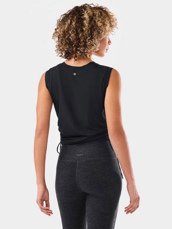 Tavi Crop Side Tie Tank Top