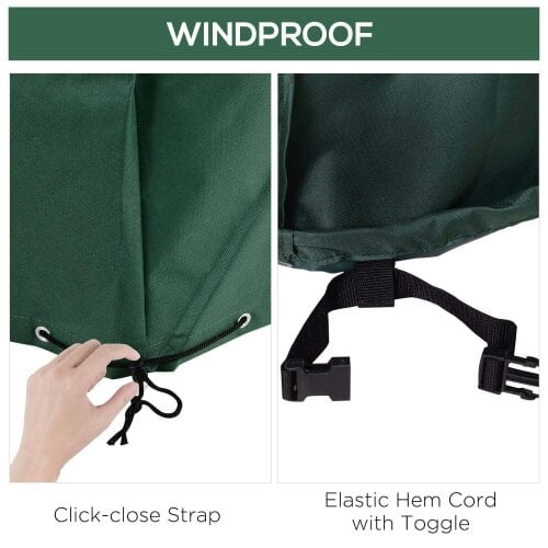Bobobiy Large Patio Garden Furniture Set Cover 600D Oxford Square Waterproof, 230 x 230 x 70 cm, Green