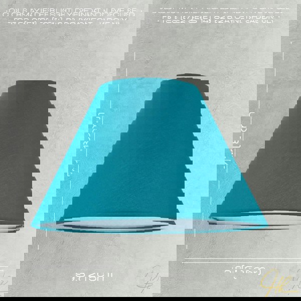 10 Inch Vivid Teal Cotton Coolie Shade for Table Lamp or Pendant Image 5