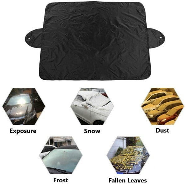 Windscreen Car Cover Frost, Ice, Snow & Sun Protector - Medium to Large Windscreens (200cm x 120cm)