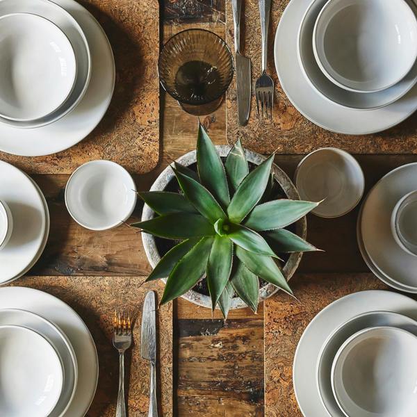 Cooks Professional Set of 4 Nordic Stoneware Cereal Bowls | White