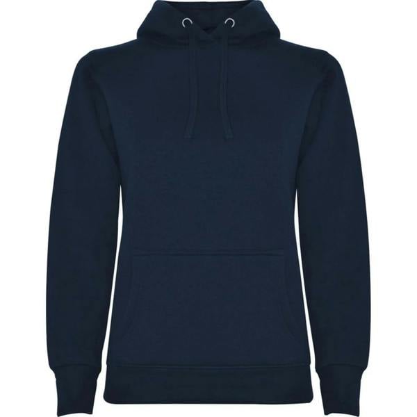 Roly Womens/Ladies Urban Hooded Polycotton Sweatshirt - Navy Blue - 