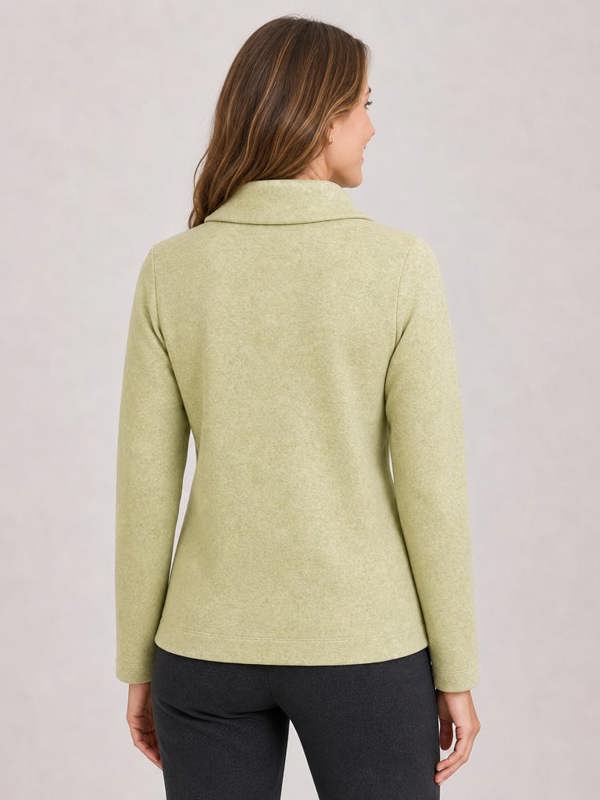 PennyPlain Cowl Top Long Sleeve - Kiwi