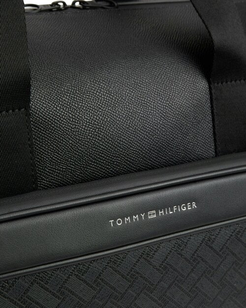 Tommy Hilfiger TH Modern Monogram Mens Duffle Bag - Black