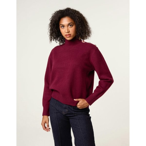 Blue Vanilla Jewel Button Jumper