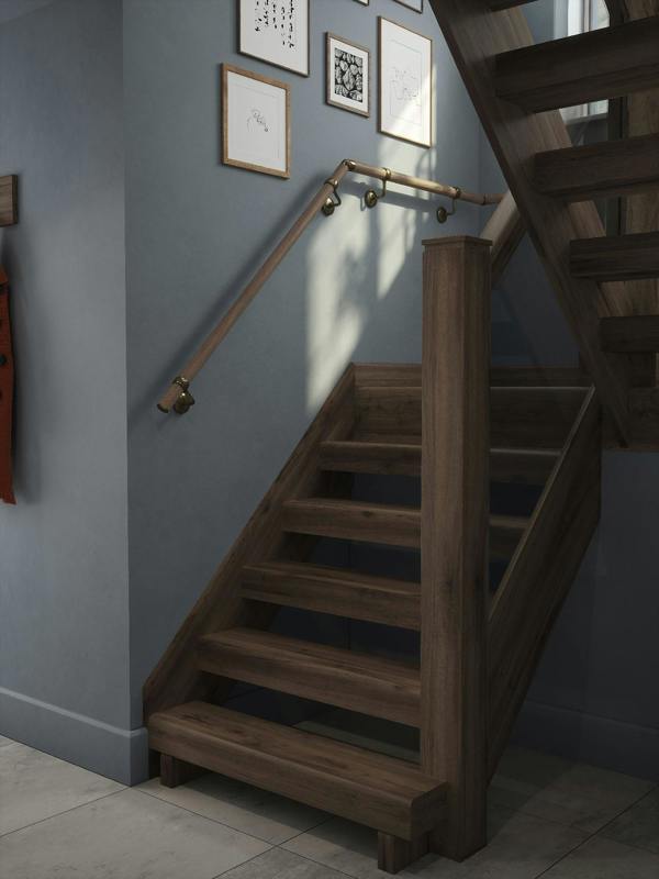 Handrails Direct Oversley Walnut Half Turn Handrail