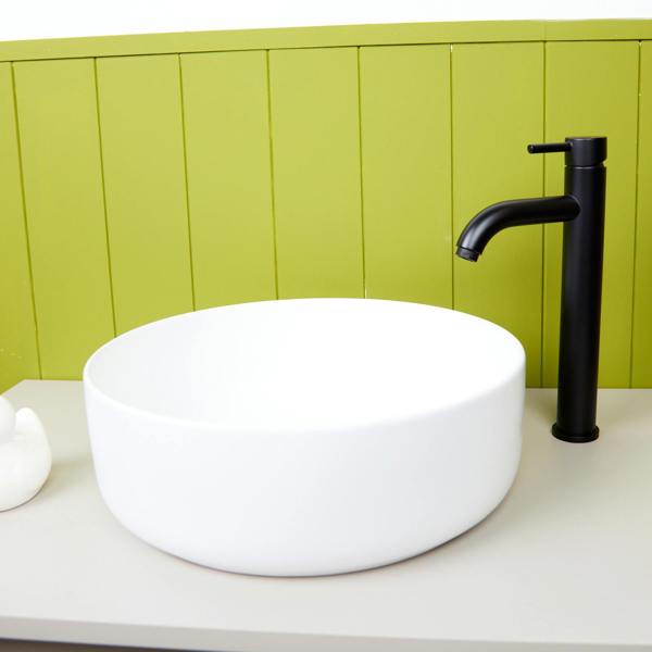 Flode Kumla | High Rise Mono Basin Mixer Tap | Matt Black