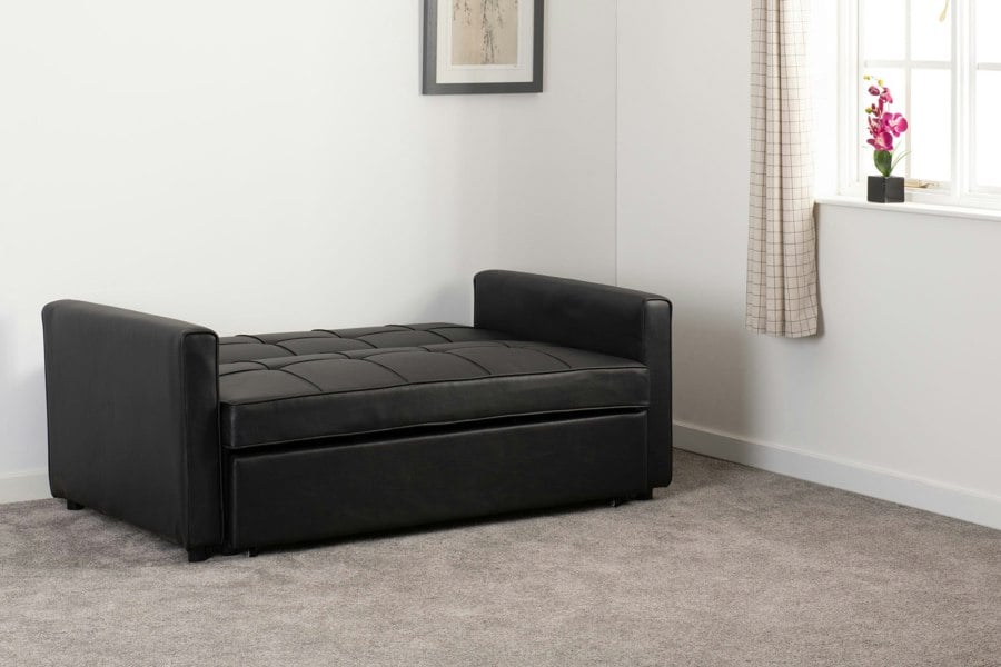 Astoria 2 Seater Faux Leather Sofa Bed - 5
