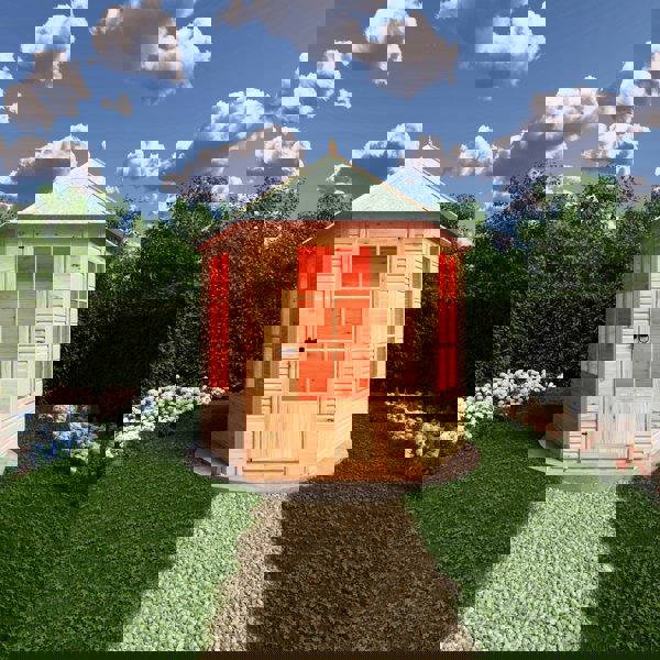 Shire Welwick Hexagonal Gazebo Summerhouse 8x7  12mm Cladding