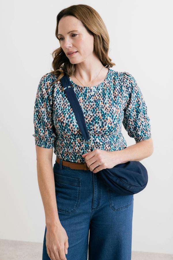 Lily & Me Cotton Twill Crossbody Bag Navy