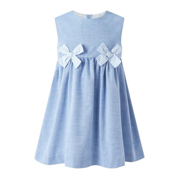 Rachel Riley Chambray Bow Dress
