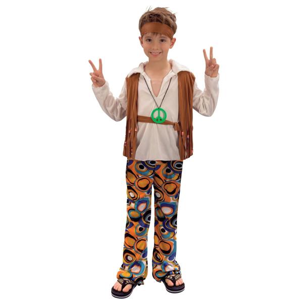 Bristol Novelty Boys Hippy Costume - Multicoloured