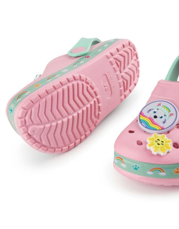 Paw Patrol Girls Pink Multi Badge Clogs