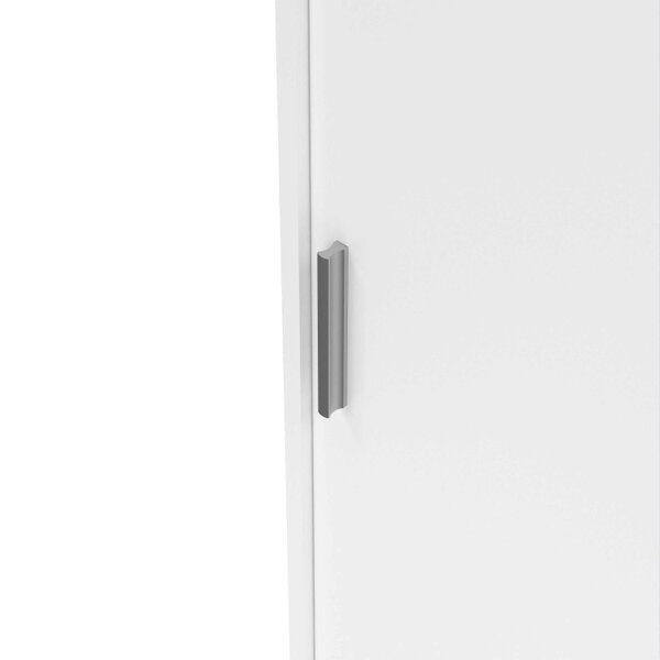 Wyld Haus Budapest White Wooden Wardrobe 3 Doors 3 Drawers