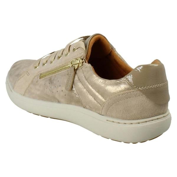 Clarks Ladies Clarks Leather Trainers Nalle Zen