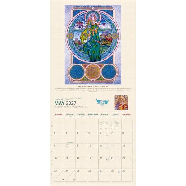 Jim Fitzpatrick, Celtic Mythology Calendar 2027, Wall Calendars, Month To View, Lifestyle, Gift