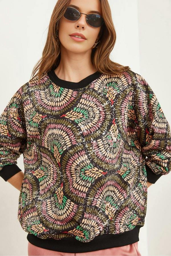 Hoxton Gal Basic Soft-Textured Oversized Sweatshirt