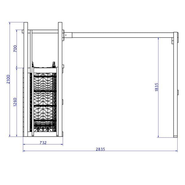 Climbing frame Rumble Ridge Rock Wall with double swing, slide and wall - Best Shed
