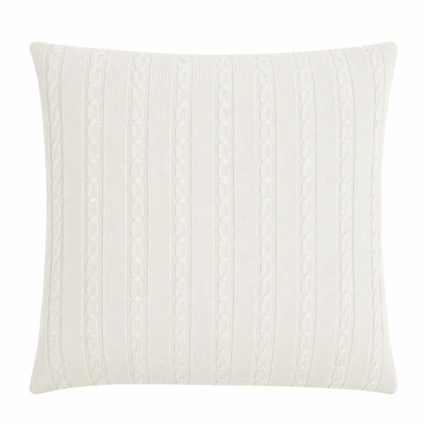 Serran London Off-White 100% Wool Knit Cushion