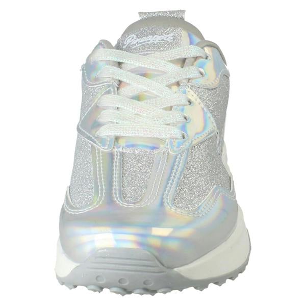 Pineapple Girls Pineapple Sparkly Glitter Casual Lace Up Trainers H2682