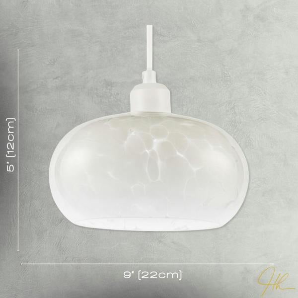Designer Opal White Snowflake Domed Glass Pendant Ceiling Light Shade Image 7