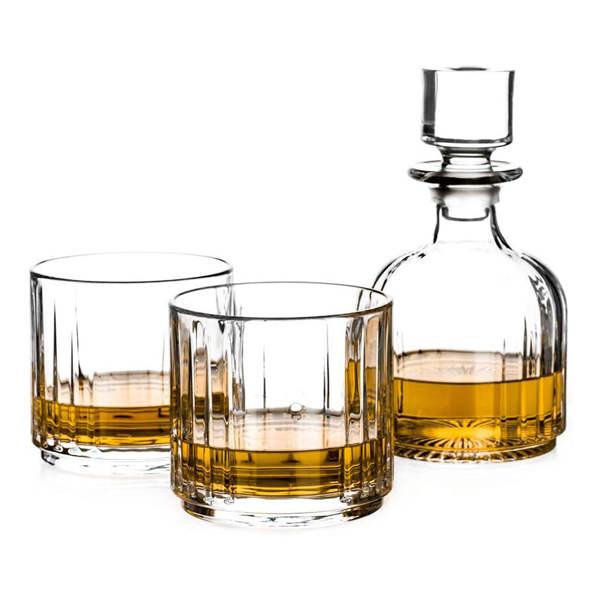 Combo Stackable Whisky Decanter Set - 3 Pieces