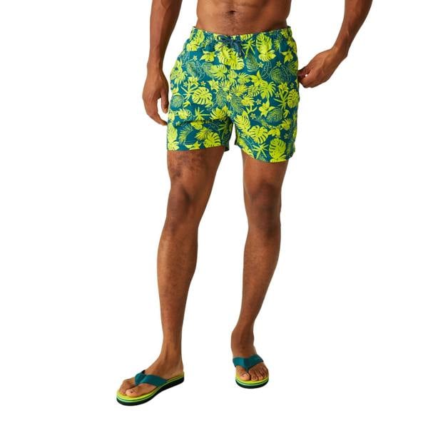 Regatta Mens Loras Hawaiian Swim Shorts - Moroccan Blue - 