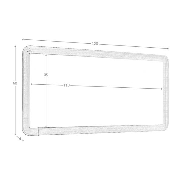Angel Cerdá Rectangular Walnut Wall Mirror 3248