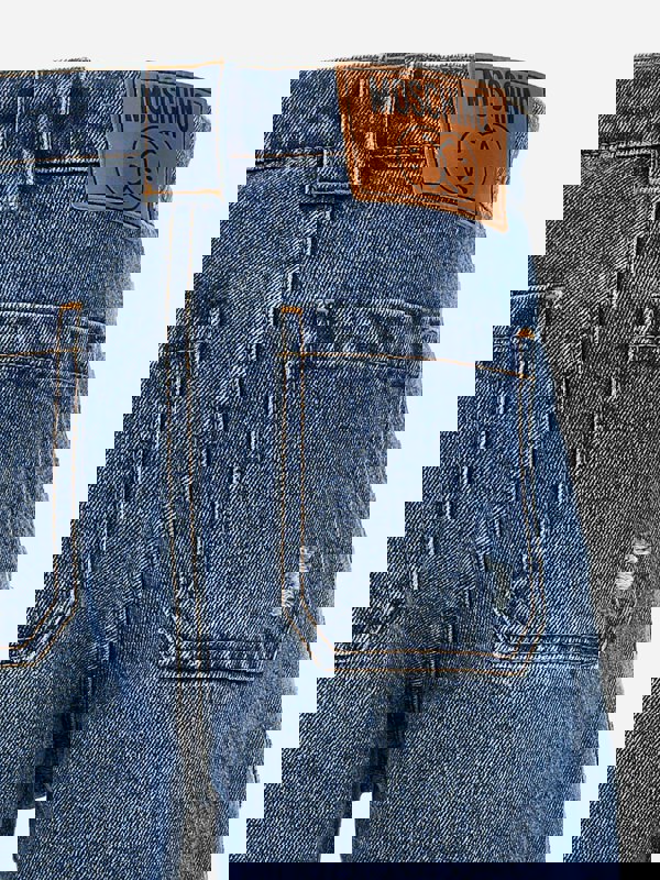 Moschino Kids Moschino Boys Denim Cargo Shorts in Blue