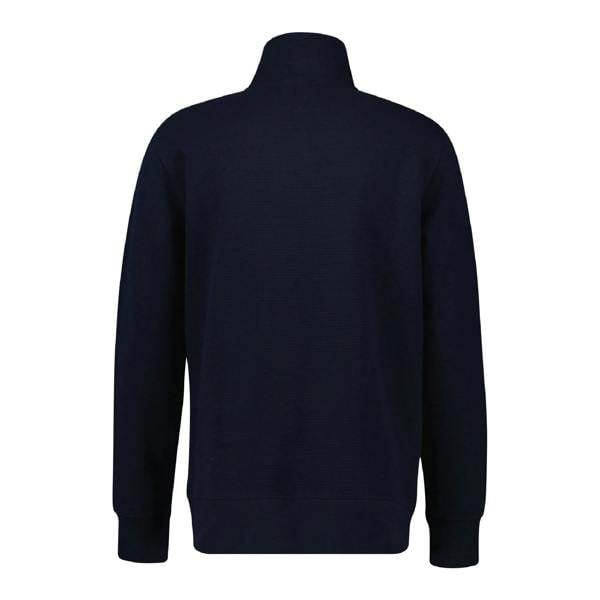 Gant Mens Textured Half Zip Sweatshirt - Blue - 
