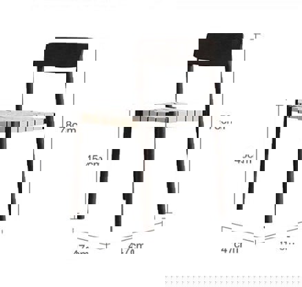 Eden Dining Chair, Black, Solid Wood & Linen-Weilai Concept-Weilai Concept