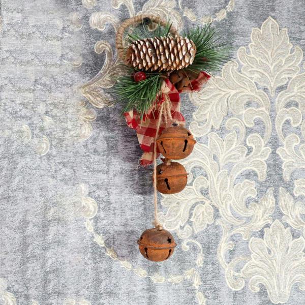 27 cm Rustic Red Hanging Christmas Bell Decoration for Doors, Walls, Wreaths and Garlands image 4