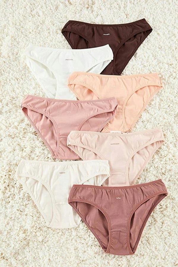WOVCOR 7-Pack Cotton Classic Knitted Panties with Slogan