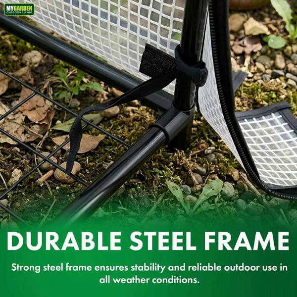 My Garden Outdoor Living My Garden Greenhouse 3 & 4 Tier with Shelving & PE Mesh Cover with Zip Closure-Free Standing Greenhouse Shelves & Steel Frame