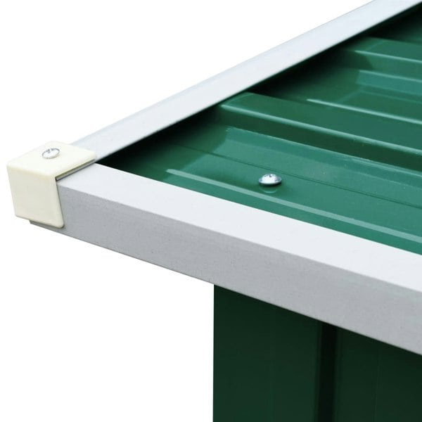 Berkfield Log Storage Shed Galvanised Steel 172x91x154 cm Green