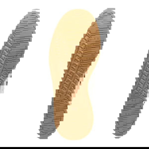 Rocket Dog Board Womens Casual Lace Up Skate Court Shoes Trainers, view of the sole with a textured gum rubber surface featuring tread patterns for grip and durability.