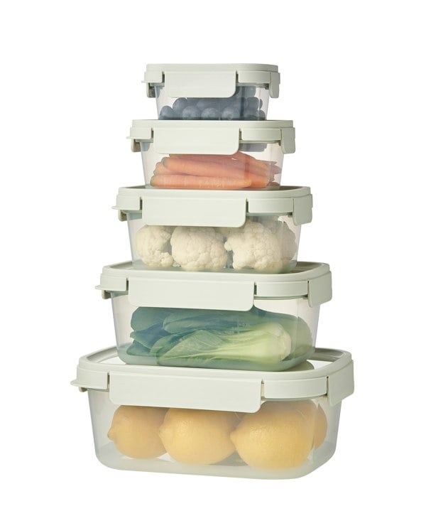 LocknLock NestnLock Container Set, 5pce - Sage