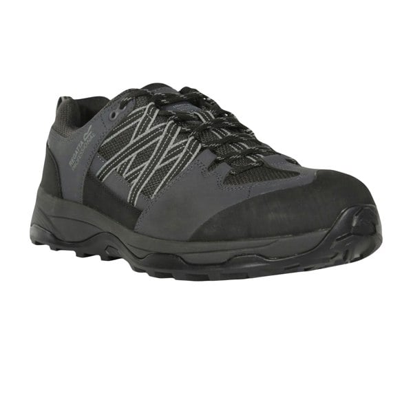 Regatta Mens Clayton Safety Trainers - Black/Briar