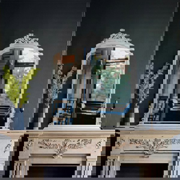 Exclusive Mirrors Dayton Overmantle Mirror Antique White 109cm x 104cm