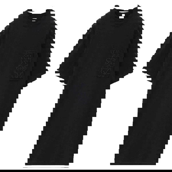 Loewe Tonal Logo Relaxed Fit Black Pocket T-Shirt