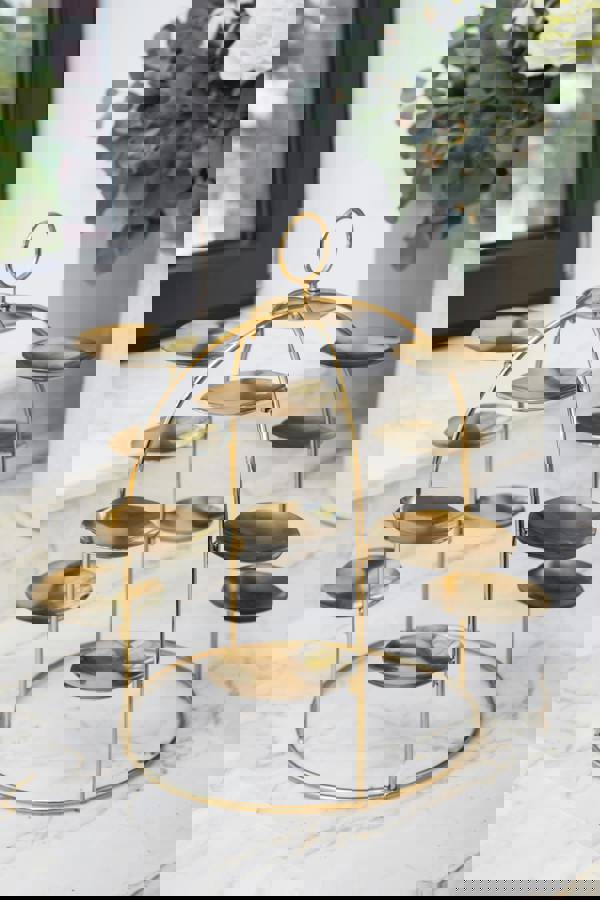 Artesà Brass Canape Serving Tree, 37.4 x 40cm