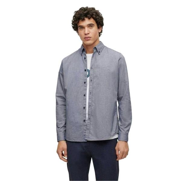 Boss Mens Rickert Oxford Shirt - Navy - 