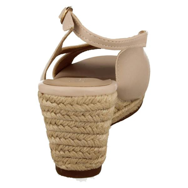 Savannah Ladies Savannah Mid Wedge Heel Espadrille Wide Fitting Sandals F2313
