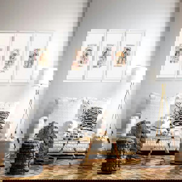 Wall Canvases For Living Room | Set of 3 Moroccan Inspired Wall art Prints