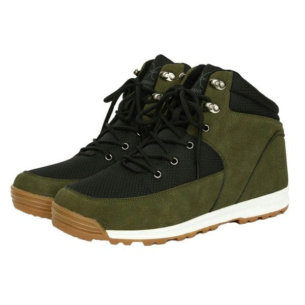 Crosshatch Mens Fordbliss Ankle Boots - Olive/Black