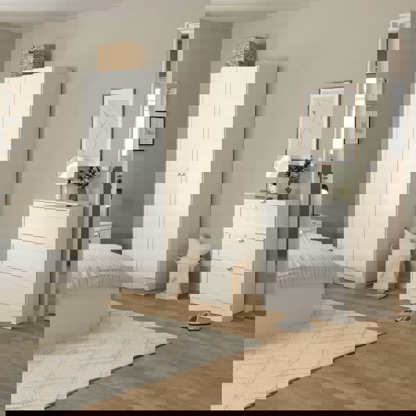 Furniture To Go Brande Nightstand with1 Frame Drawer in White