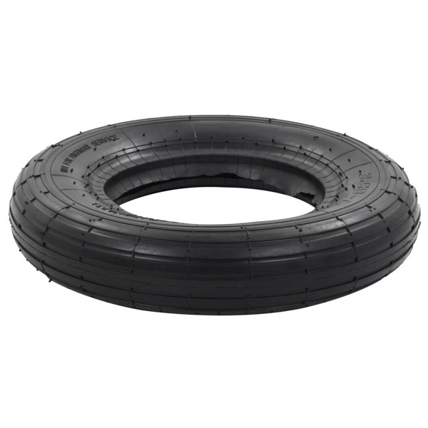 Berkfield 4 Piece Wheelbarrow Tire and Inner Tube Set 3.50-8 4PR Rubber